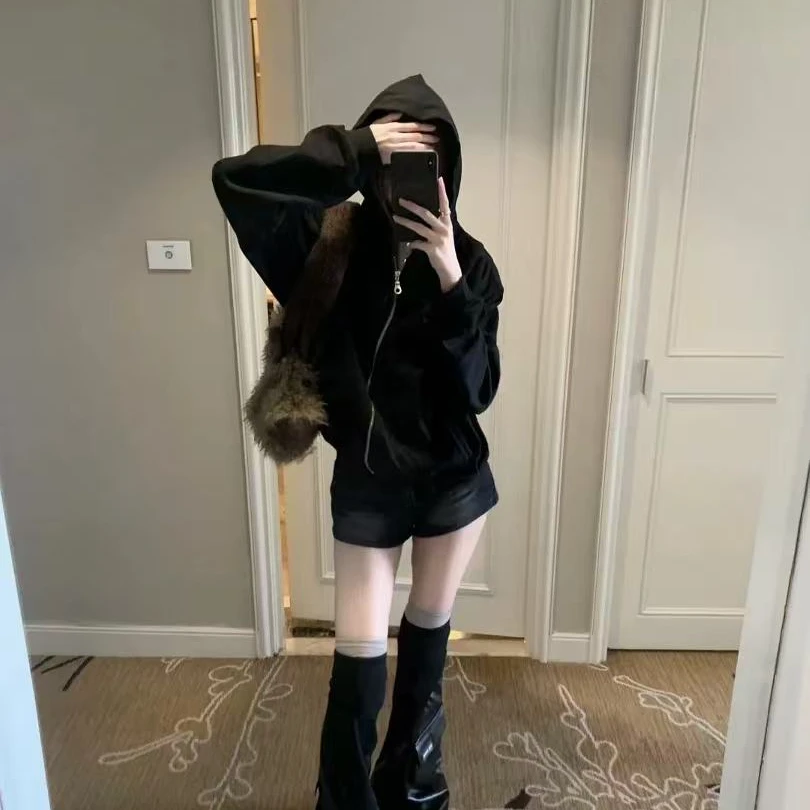 MY02# 开衫连帽拉链卫衣外套