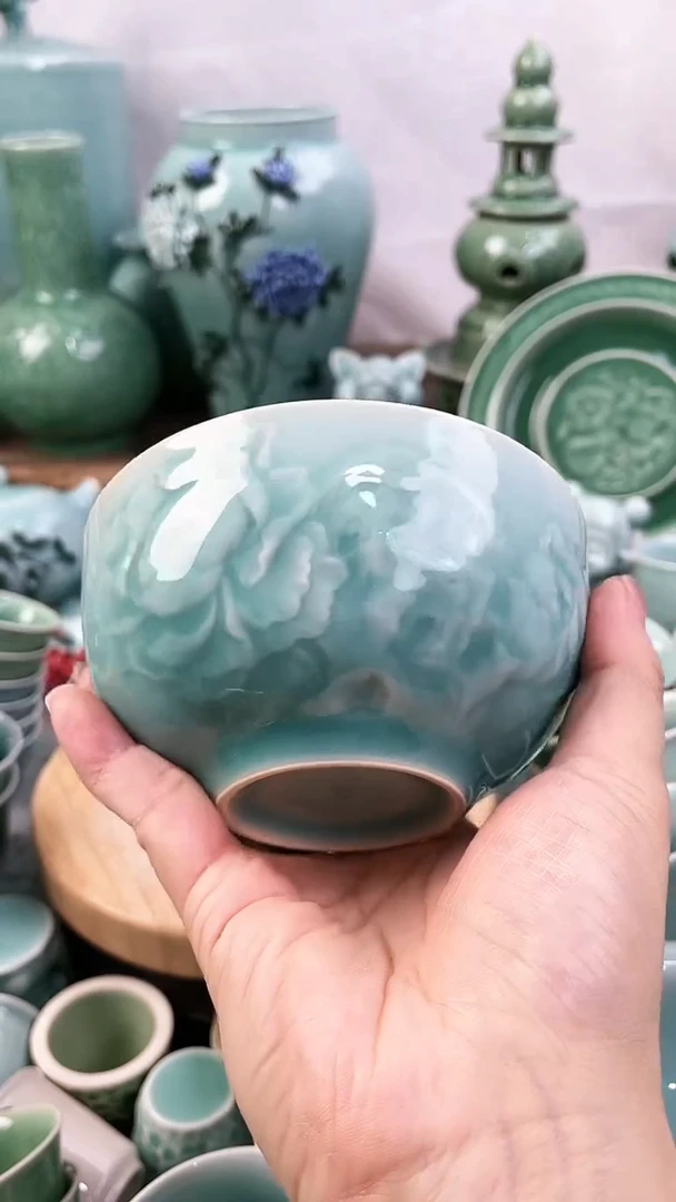 扣余额6个慧仙青瓷 龙泉青瓷