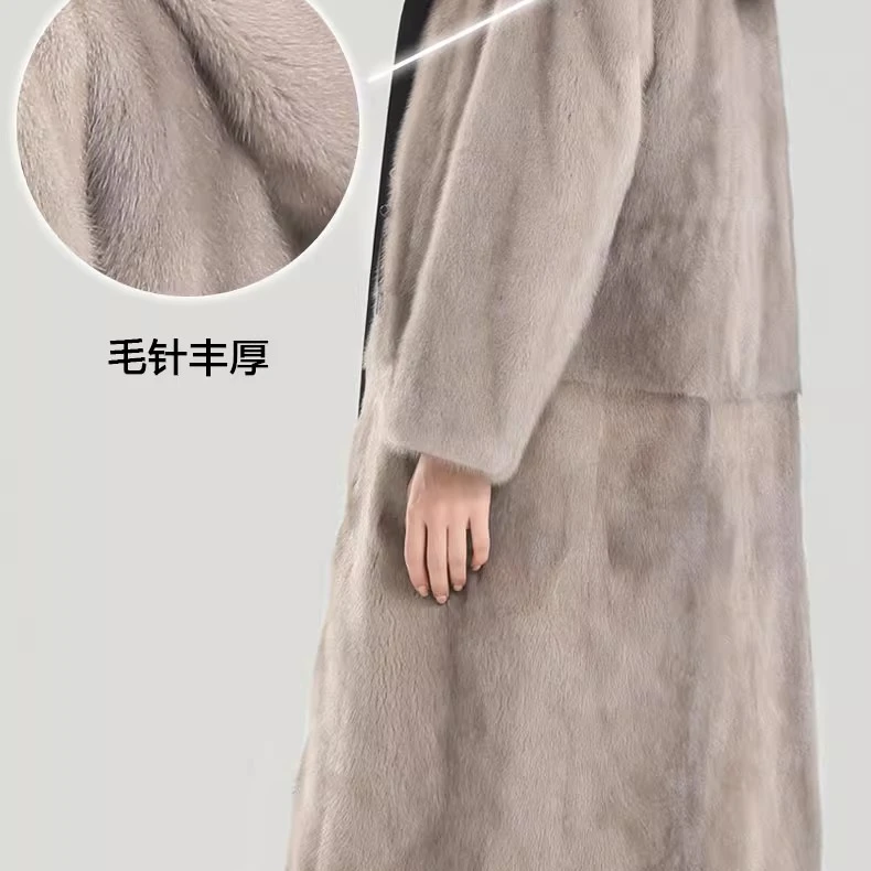 短款1米【专柜金标】海宁貂绒派克服女款可拆卸内胆尼克服