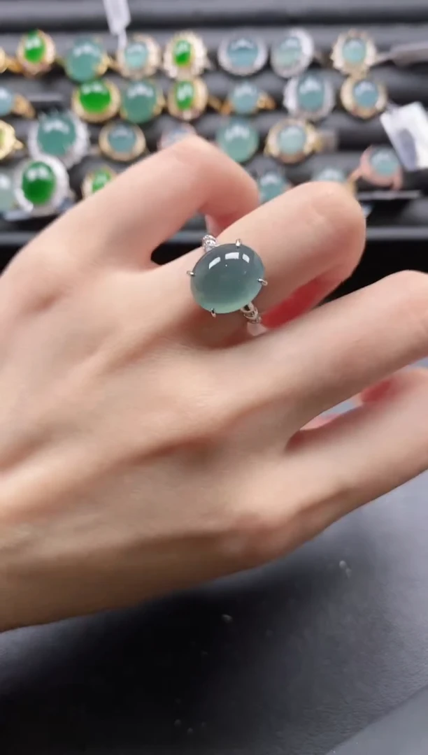 【闪购商品】翡翠戒指银S925镶嵌51151