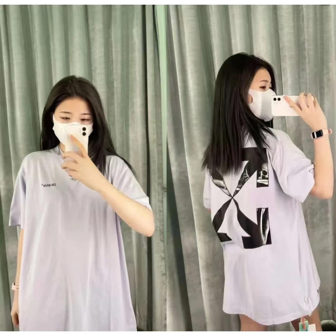 全新未使用 OFF-WHITE 短袖T恤/淡紫色