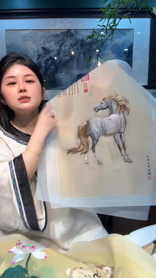 横款非遗苏绣手工刺绣绣片