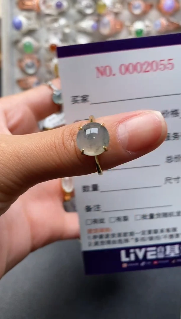 银S925镶嵌戒指翡翠6666666+1