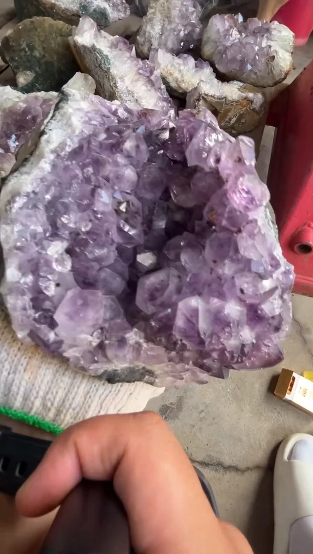 水晶珠宝半成品未镶嵌万*一天然紫水晶原石摆件拍3单99发1