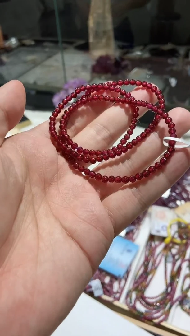 石榴石手串未镶嵌手串