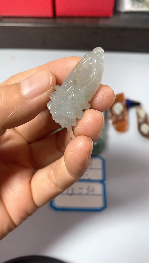 翡翠未镶嵌颈饰翡翠挂件吊坠-11