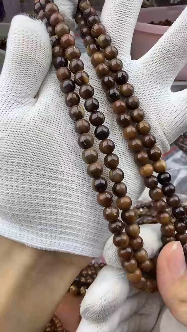 手串库克库克黑珀玉化8mm长串