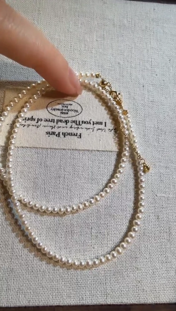 【闪购商品】淡水珍珠颈饰银S925镶嵌锁骨链