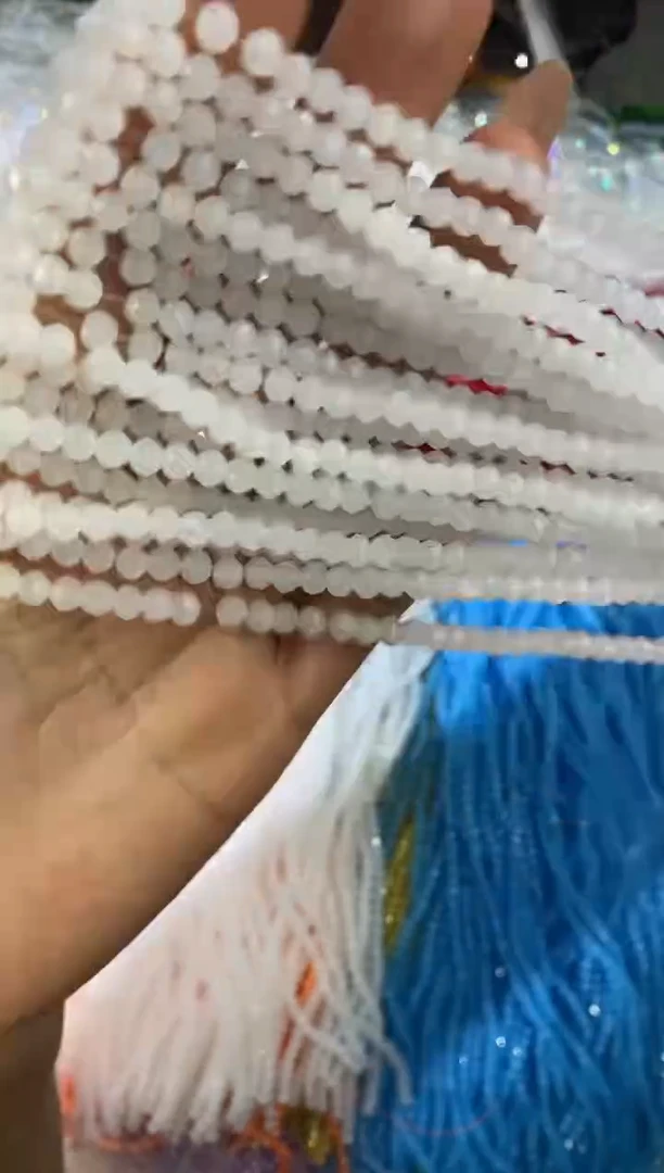 玻璃3029卡4水晶扁本色20条白玉