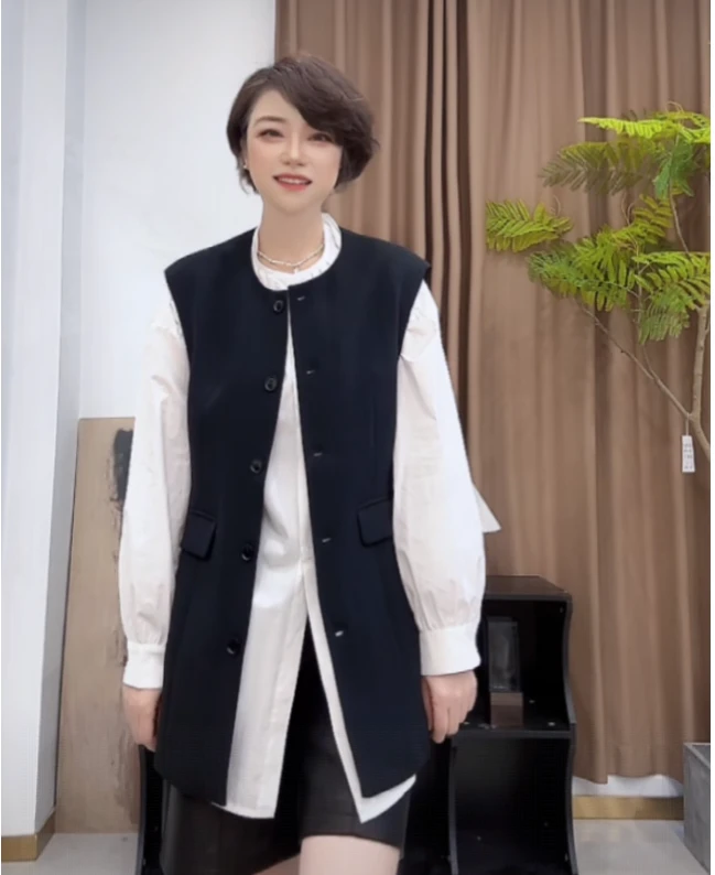 【U.M】A4腰女士裙摆精致马甲显瘦气质