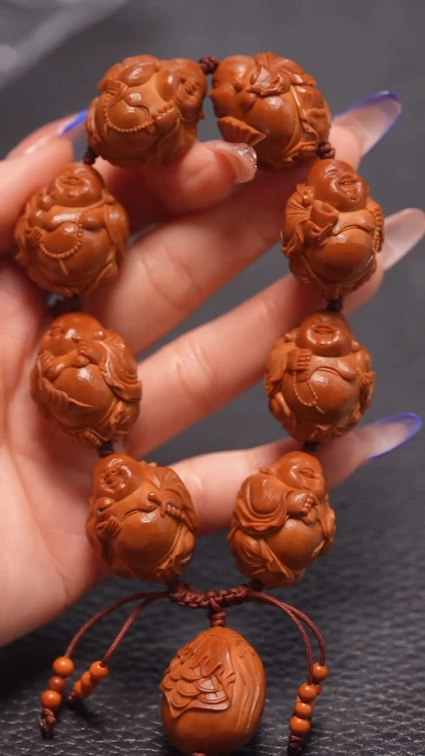 手串橄榄核2.2+八宝弥勒