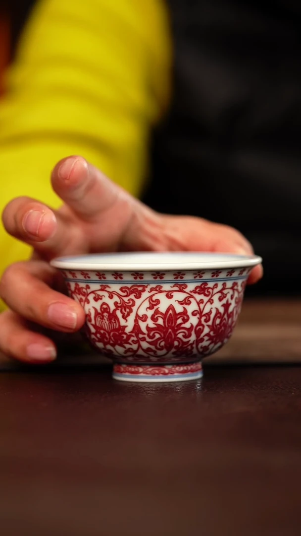 杯子陶子君堂原矿釉里红杯子