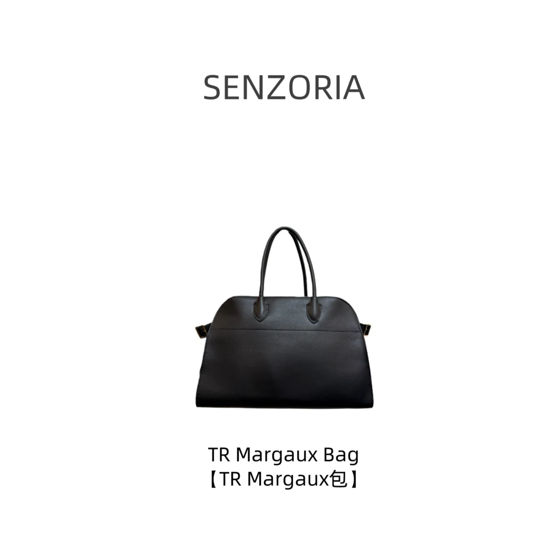 SENZORIA【Margaux】许妍同款极简Row进口原厂皮托特手提包全皮麂皮