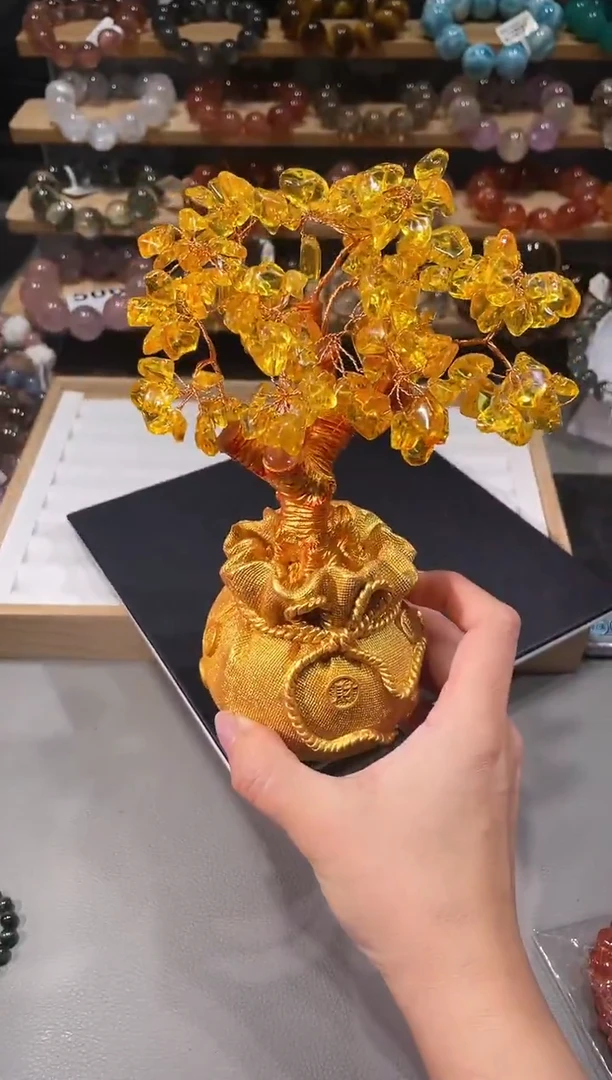 未镶嵌手链水晶发财树 多样性发一