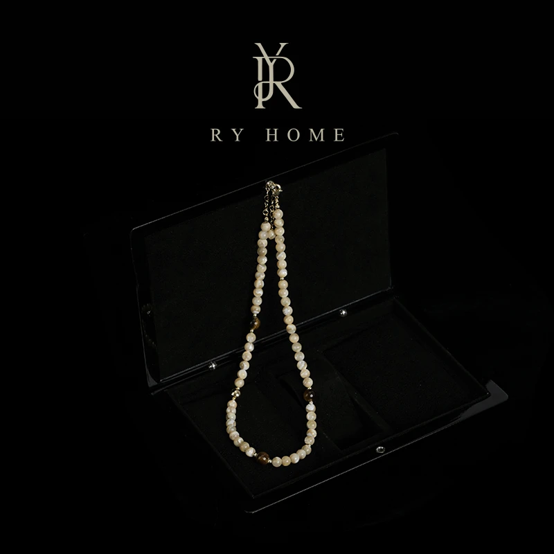 铜贝壳项链 【容雨RYHOME】高级感轻奢简约贝壳珠项链252A1303