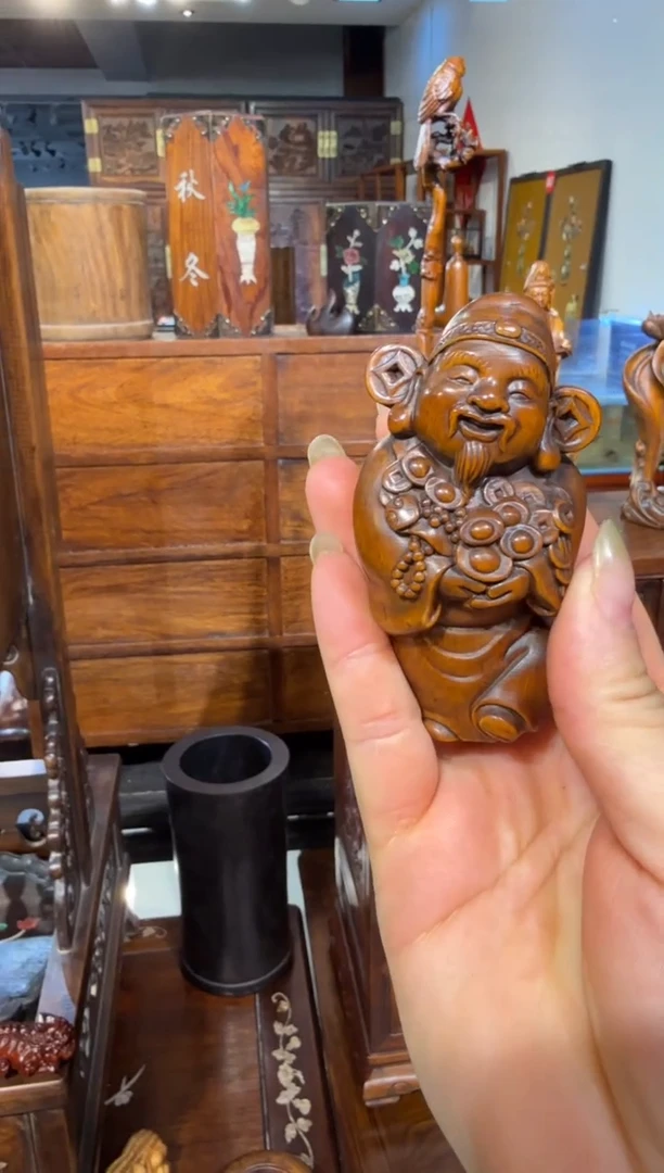 木黄杨木财神68.888888888888
