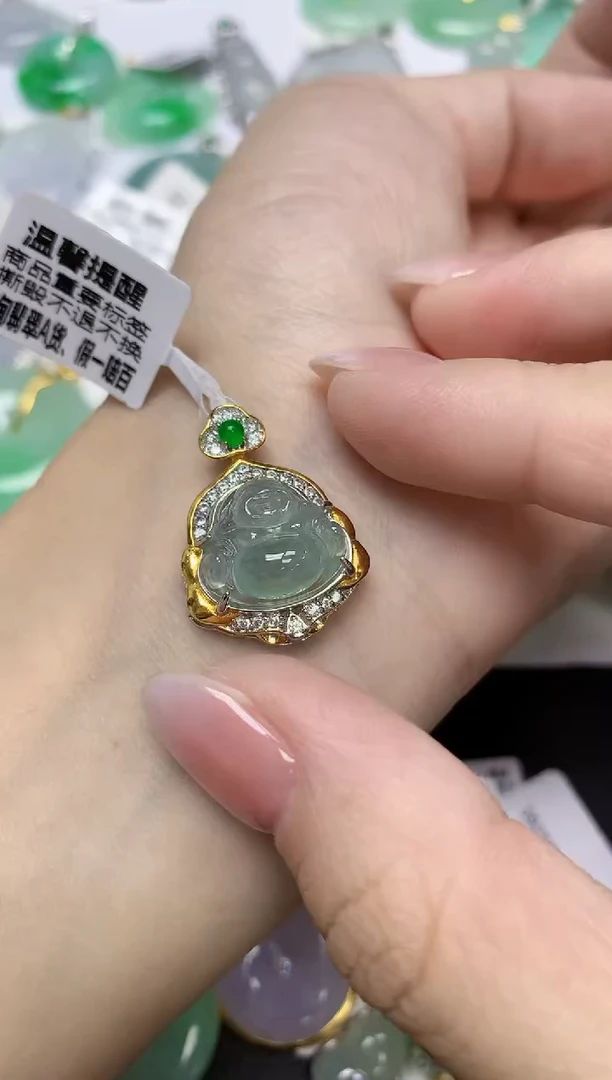 颈饰未镶嵌翡翠天然缅甸翡翠A货多样性发一件
