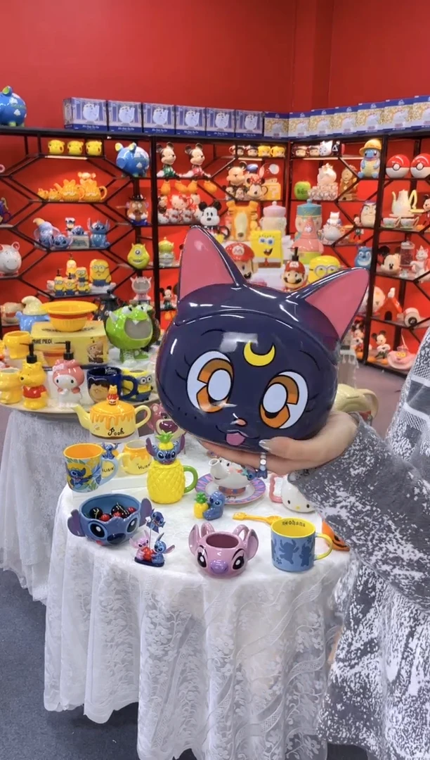 【闪购商品】.@@露娜猫陶瓷储物罐