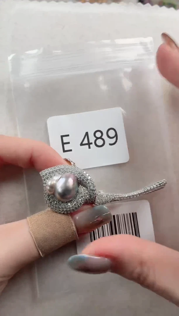 未镶嵌胸针海水珍珠E489