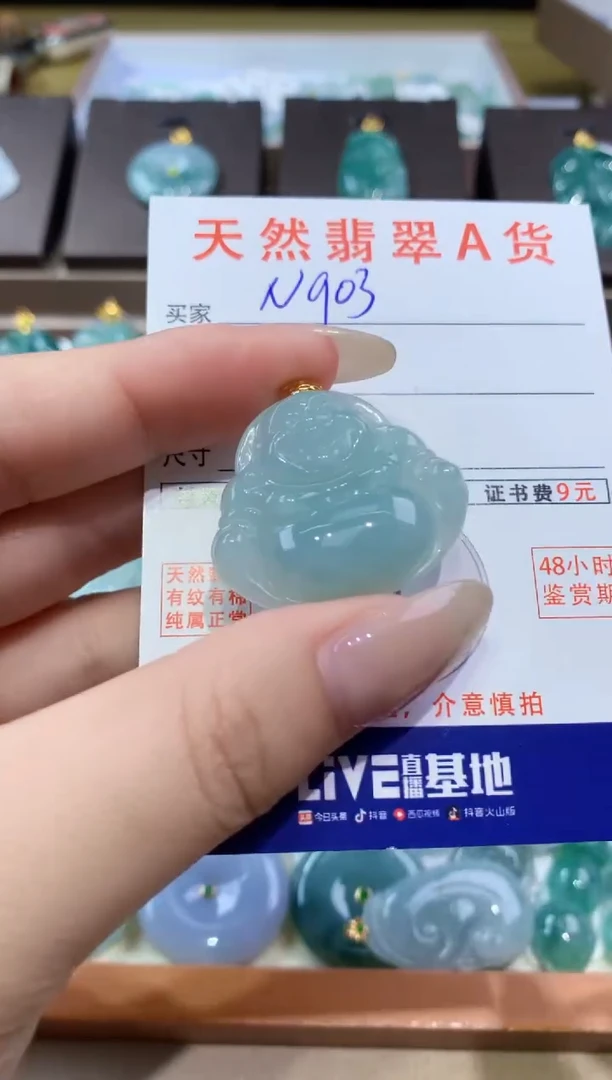 颈饰未镶嵌翡翠天然缅甸翡翠A货挂件