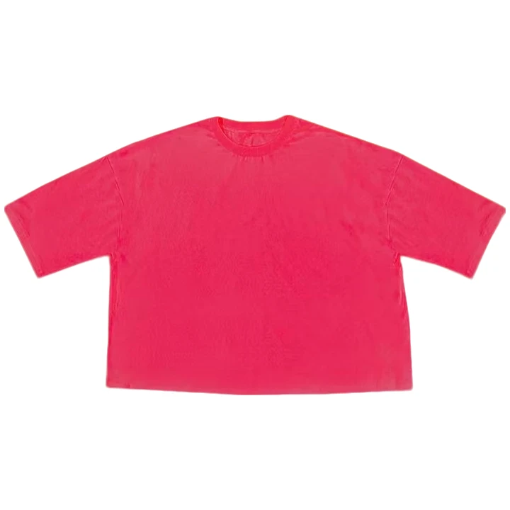 简约纯色宽松廓形百搭纯棉圆领短袖T恤5026