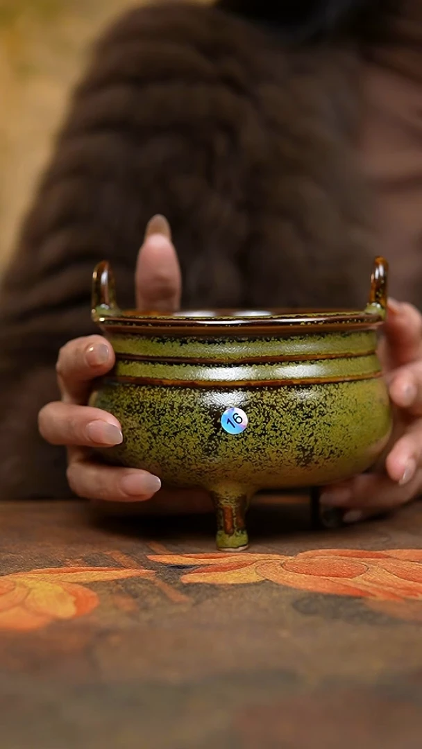 炉茶叶沫三足大香炉16