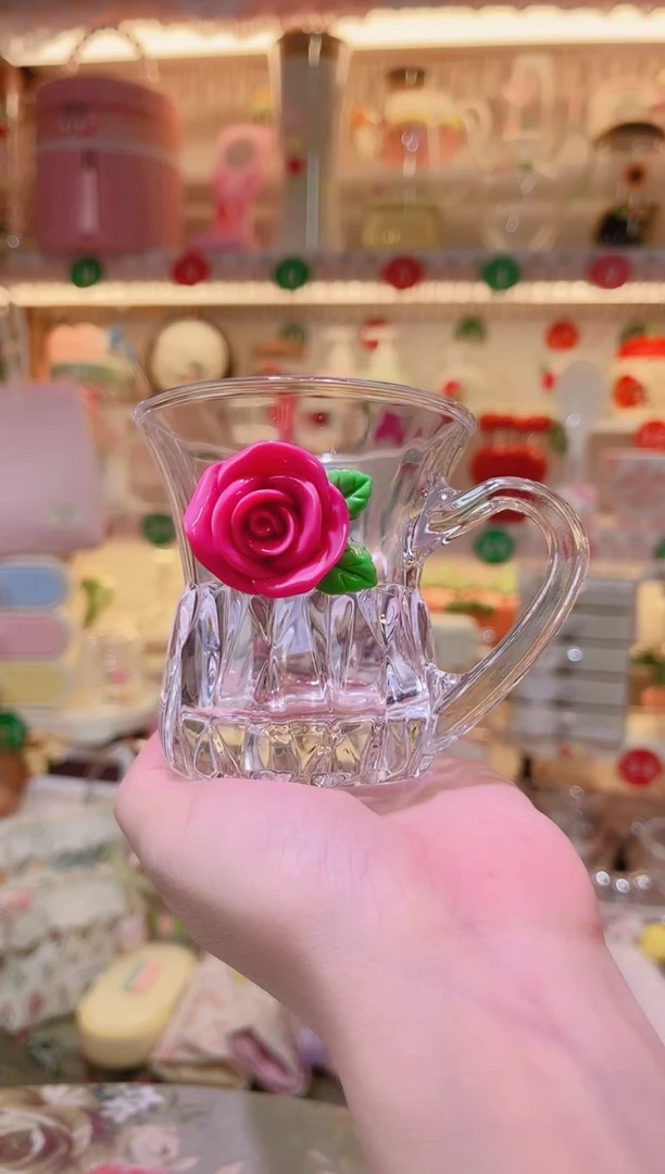 玫瑰花宽口杯——手工制作品质好！