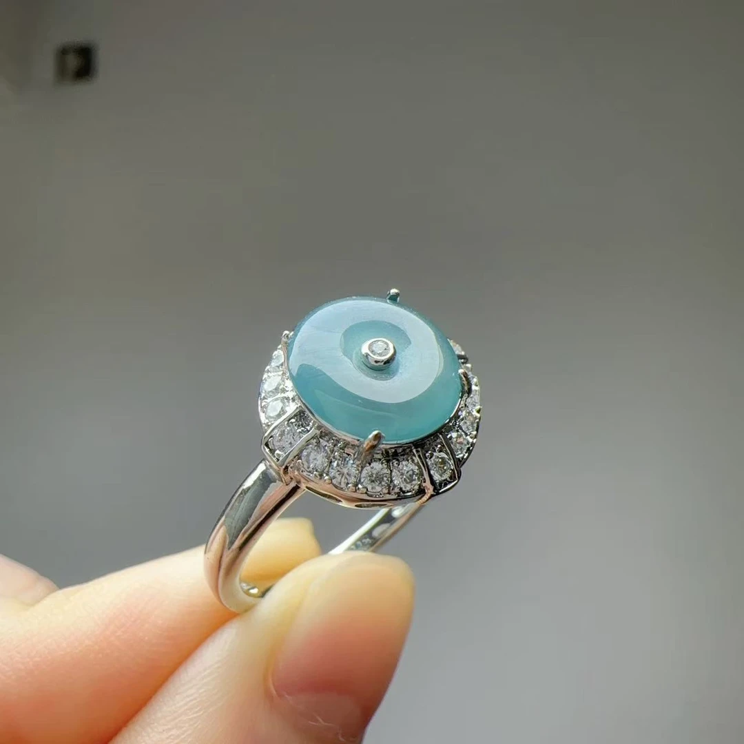 翡翠扣子戒指63493