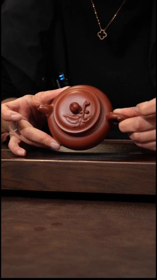 【闪购商品】茶壶紫砂朱泥泥绘仿古200cc左右