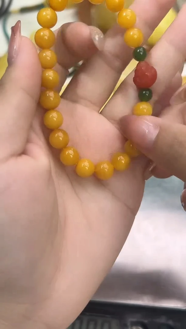 裸石琥珀未镶嵌琥珀蜜蜡手串