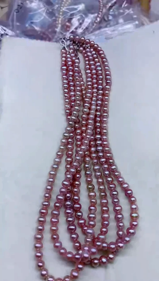 淡水珍珠银S925镶嵌项链多样性发其一，非无暇