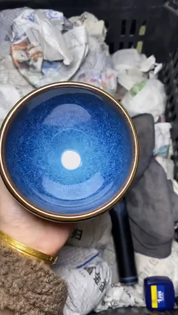【闪购商品】茶盏回蓝 钵 盏三疯建盏茶器