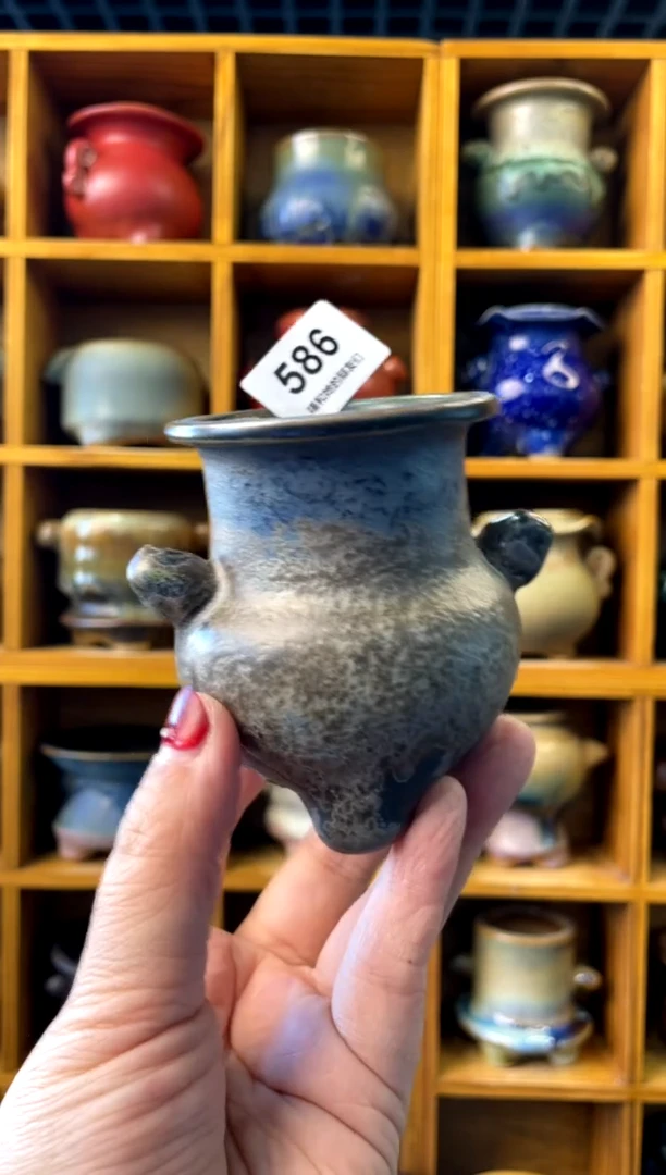 【闪购商品】陶586 内口5【喵喵团圆多肉盆】