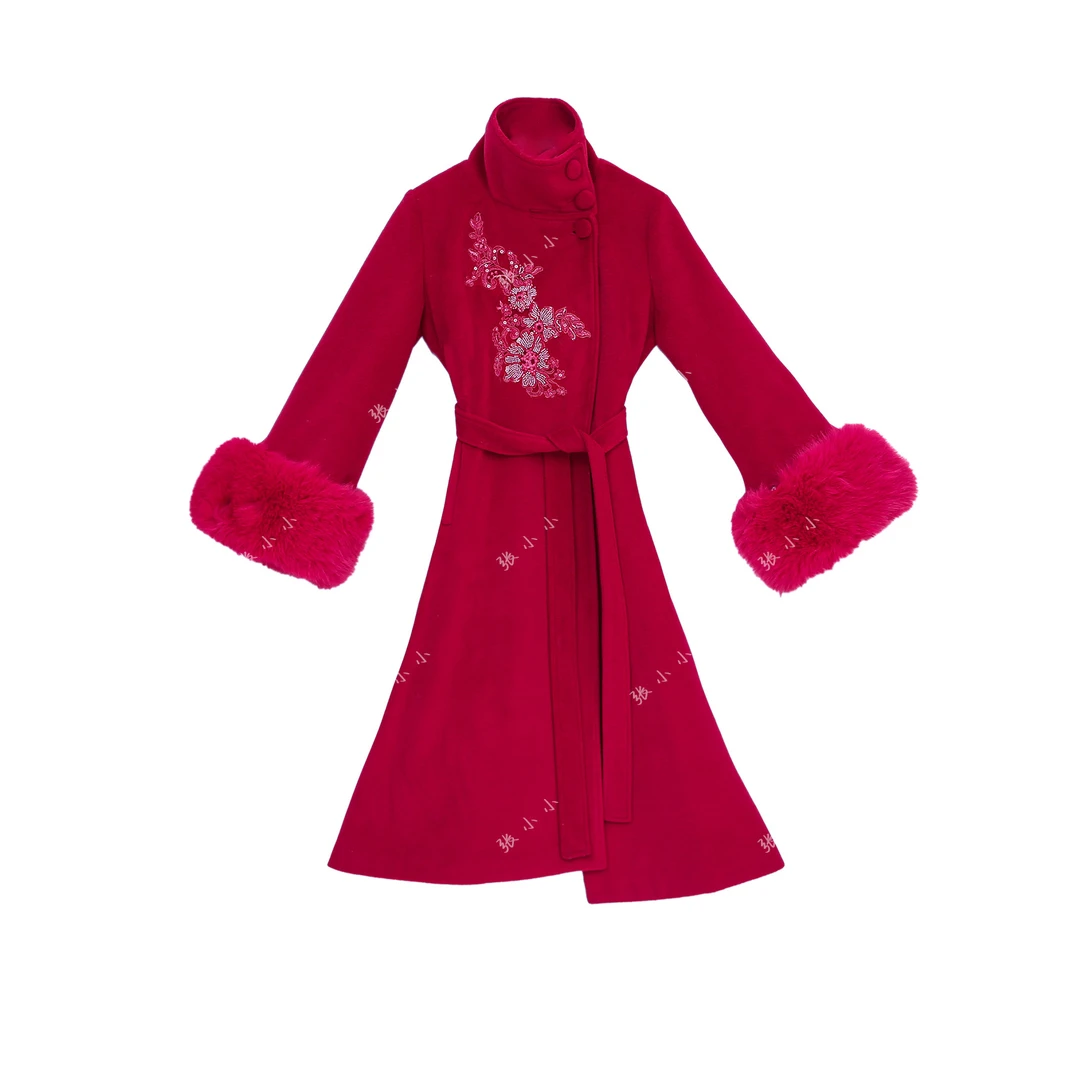 3店【温迪专属】玫瑰绮梦-0047 “90白鸭绒”羽绒大衣（N309B）-105cm