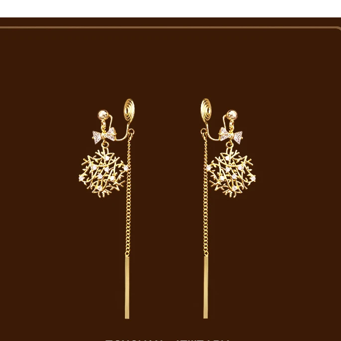 铜合金耳饰 【无耳洞耳夹】复古蚊香盘耳夹无耳洞女气质百搭镂空网