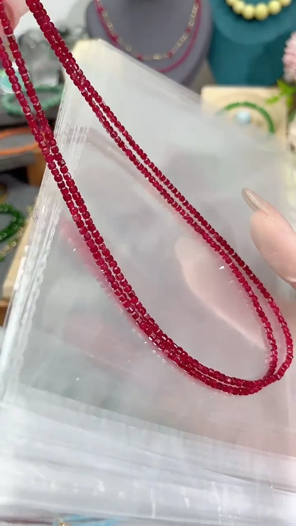 【闪购商品】红宝石颈饰银S925镶嵌姨妈99