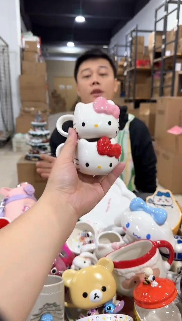 瓷片kkkt 一口杯 红色加粉色