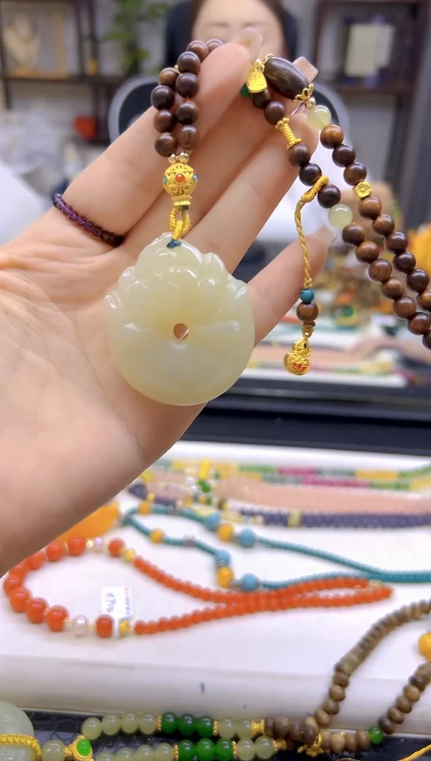 和田玉未镶嵌毛衣链DIY款M631