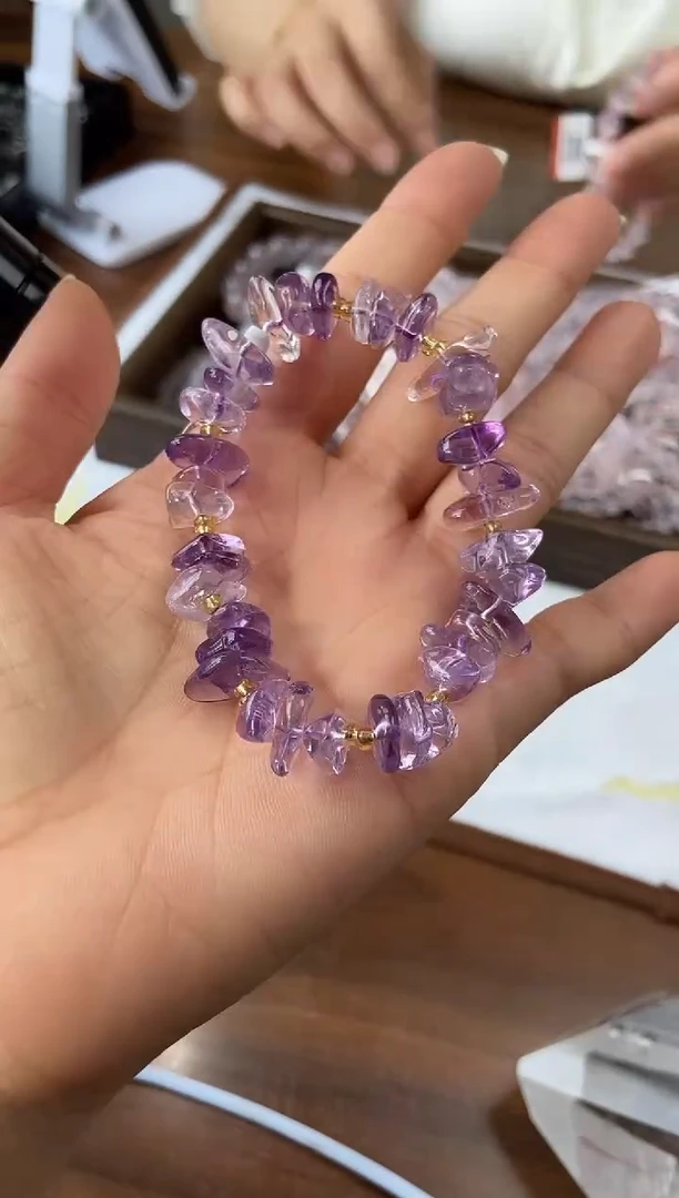 水晶手串未镶嵌巴西紫水随行手串