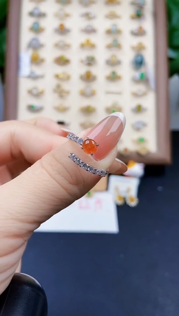 银S925镶嵌戒指翡翠12