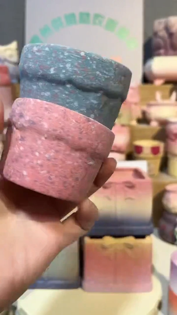 麦饭石粗陶多肉花盆6*4.5两个