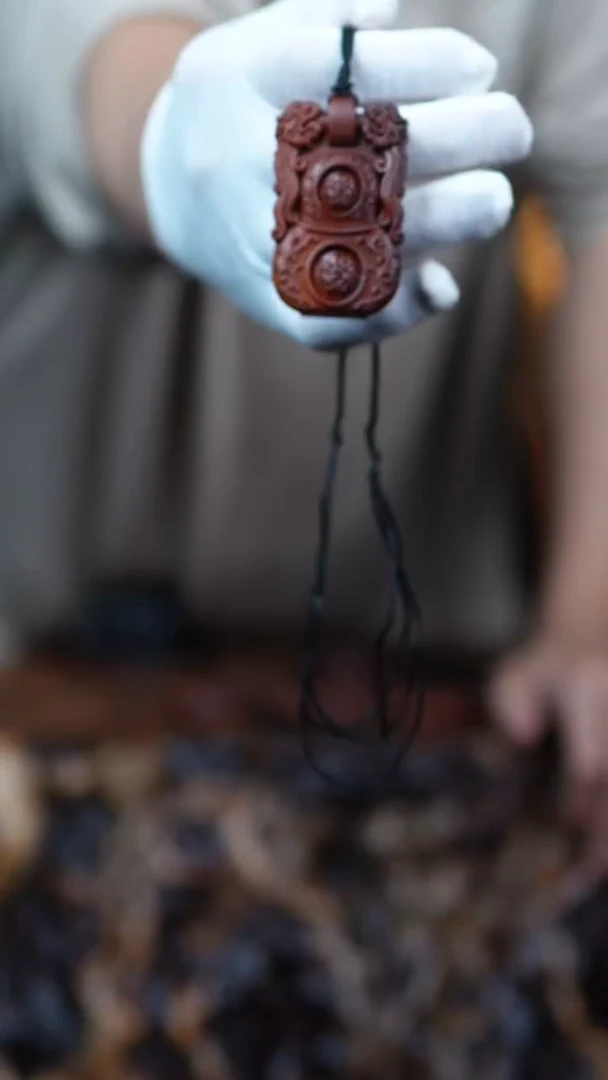 枣木百年鸡心枣木天地锁财