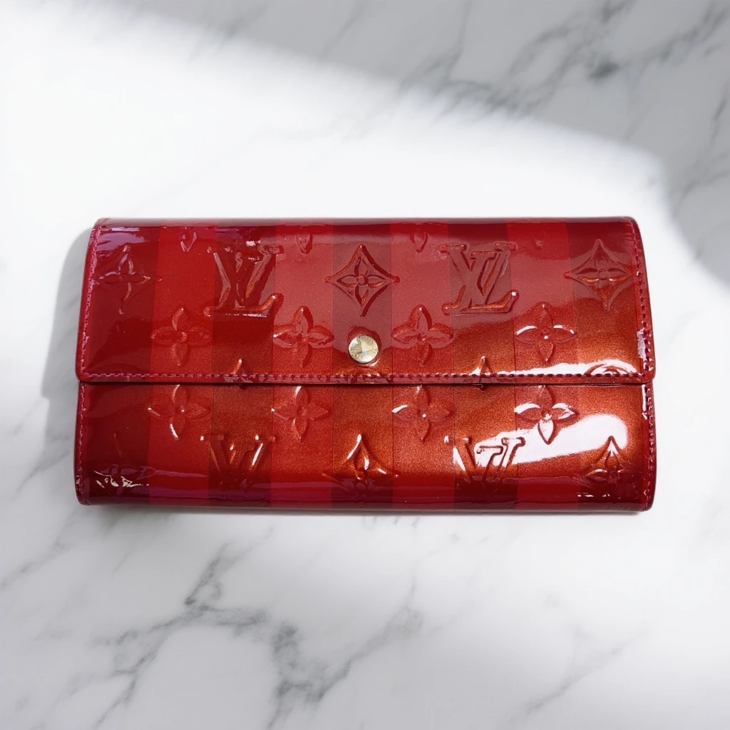 95新 LouisVuitton/路易威登  红色漆皮钱包 1866 0731