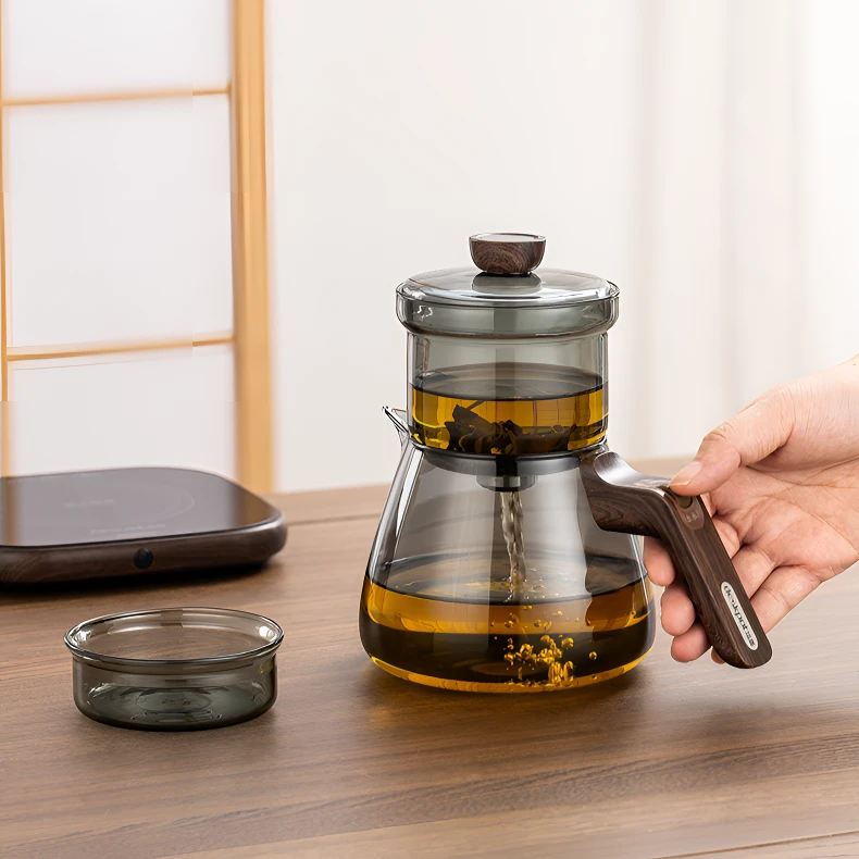 高端磁吸懒人泡茶神器一件过滤泡茶壶家用办公冲茶器磁吸感应茶具