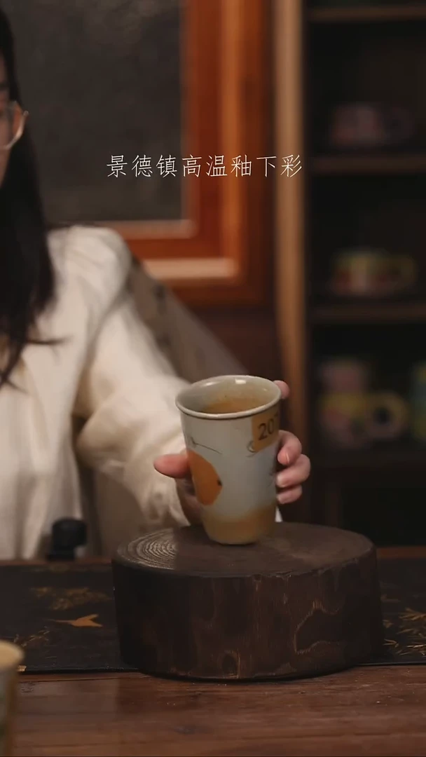 陶瓷景德镇高温釉下手绘陶瓷@L207@