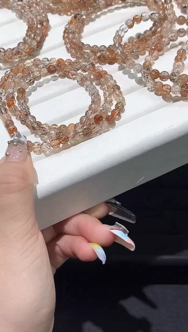 水晶手串未镶嵌5e多样性发其一【1条】默认微瑕5mm