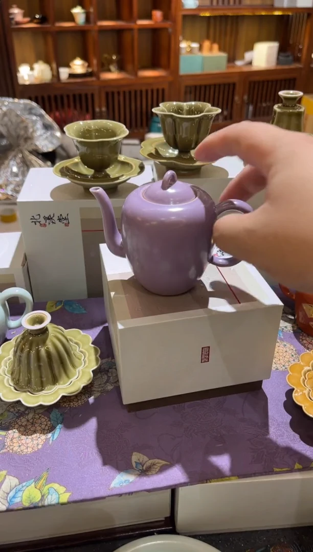 紫色美人尖壶茶具茶具