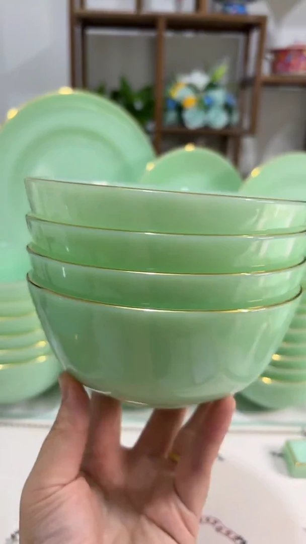5.5英寸玉瓷碗4个口径13.8厘米