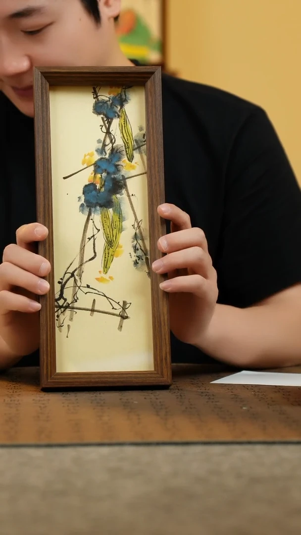 国画12.5*31.5纯手绘国风国画摆台