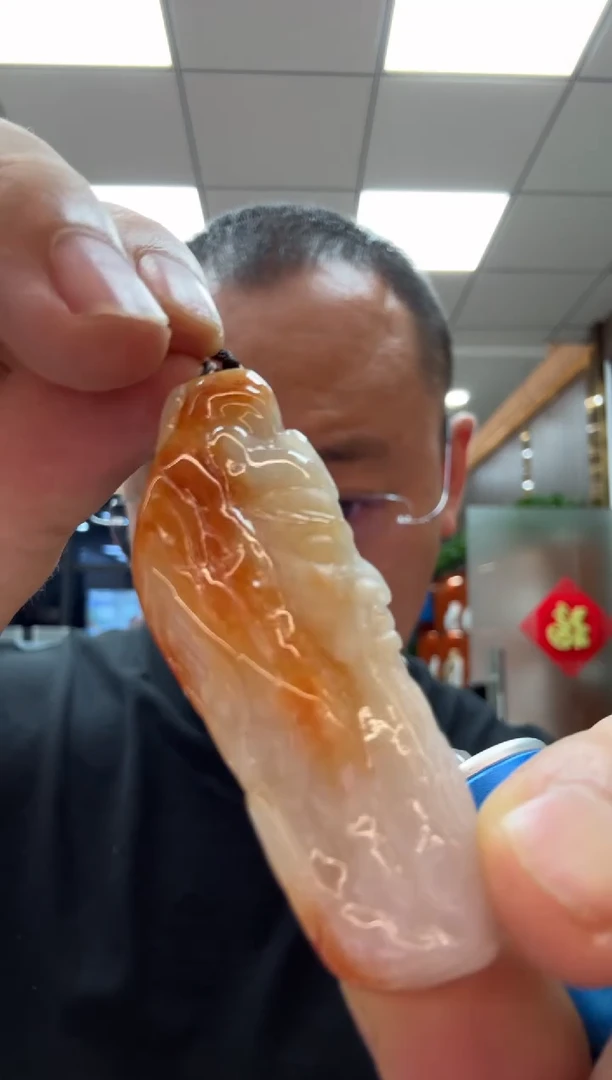 未镶嵌挂件翡翠A货翡翠孤品国雕谢林工